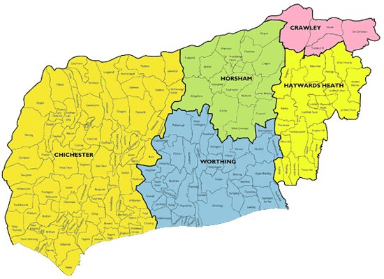 Registration Districts Map