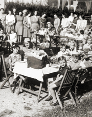 VE day tea party, Ringmer Road, Worthing 1945