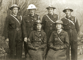 A group of Air Raid Precaution (ARP) wardens, Worthing, c1940
