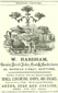 Advertisement for W.Hardham, baker, Warwick Street, Worthing 1884
