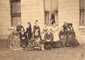 The Goodchild family of Shoreham with sports equipment c1860