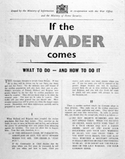 If the Invader comes - What to do and how to do it