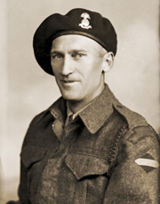 Portrait of Canadian soldier David Hamilton, Worthing, c1945
