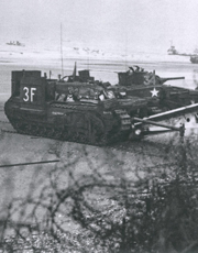 Tanks preparing for D-Day on Bracklesham beach
