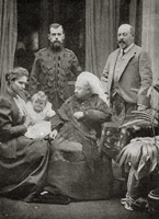 Her Majesty the Queen, the Prince of Wales, the Czar and Czarina and their infant daughter
