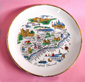 Plate with map of Sussex c1990