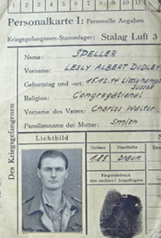 Leslie Speller's ID card from Stalag Luft III