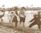 Children on the beach, Worthing c1900