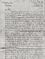 Arthur’s letter, page 1