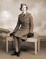 A female service woman in her uniform, Worthing c1940