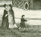 Child plays with a hoop, Worthing 1869