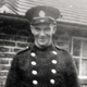 Member of the Storrington Auciliary Fire Service dressed in uniform, c1945