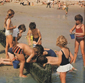 Children paddling at Bognor Regis c1975