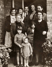 The Dodd Family outside house in Whyke Road, Chichester, c1941