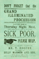 Poster advertising procession to raise funds for the sick poor, Worthing 1893