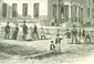 People on the beach at Worthing 1849