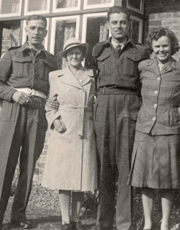 Canadian soldiers with local women, Worthing 1944