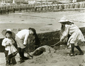 Children playing on Worthing beach 1896
