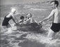 Family with a boat Shoreham beach c1960