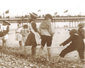 Children on the beach, Worthing c1900
