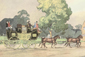 Worthing to London stagecoach c1840